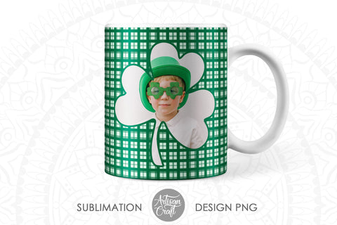 St Patrick's day photo mug template for 11oz SVG Artisan Craft SVG 