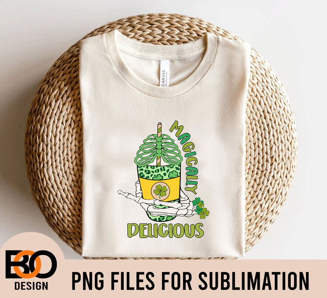 St Patrick's Day Png, Magically Delicious, Happy St Patricks Day Png, Marshmallows ,retro png, Sublimation Designs Downloads, Digital Art, Sublimation BOO-design 