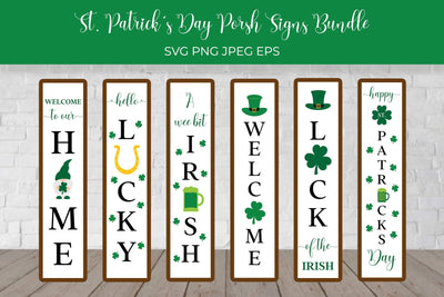 St. Patrick’s Day Porch Sign SVG Bundle. Patricks Day vertical signs. SVG LaBelezoka 