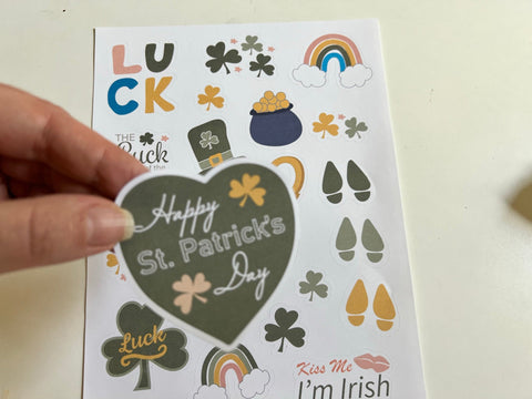St. Patrick's Day Print and Cut Sticker Sheet PNG, SVG, JPEG SVG Alexis Glenn 