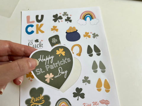St. Patrick's Day Print and Cut Sticker Sheet PNG, SVG, JPEG SVG Alexis Glenn 