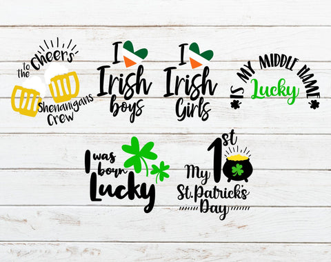 St Patricks day quotes bundle SVG,shamrock clover svg,gnome SVG Redearth and gumtrees 