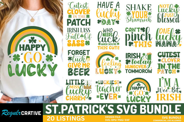 St Patrick's Day Quotes Svg Bundle SVG Regulrcrative 