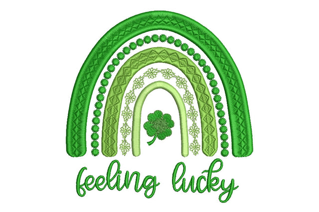 St Patrick's Day Rainbow embroidery design, 3 sizes, Instant download Embroidery/Applique DESIGNS ArtEMByNatalia 