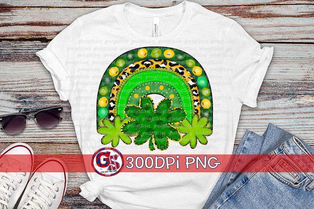 St. Patrick's Day Rainbow PNG for Sublimation Sublimation Greedy Stitches 