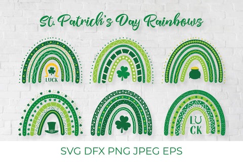 St. Patricks day rainbow SVG bundle . Cute Rainbow SVG LaBelezoka 