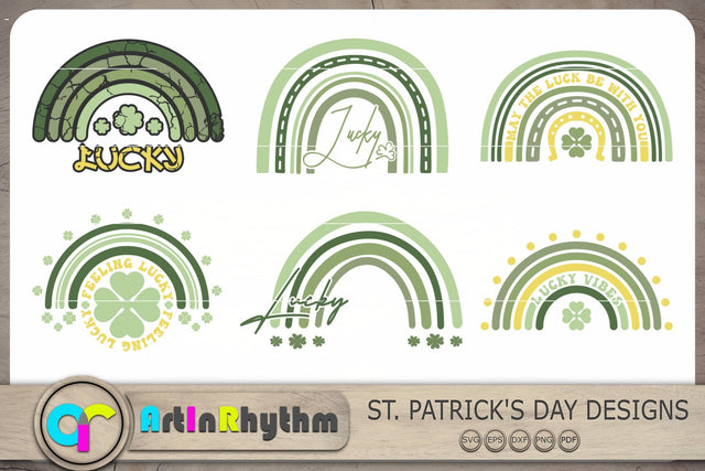 St. Patrick's Day Rainbow SVG Bundle, St. Patrick's Day SVG, Shamrock Svg Bundle SVG Artinrhythm shop 
