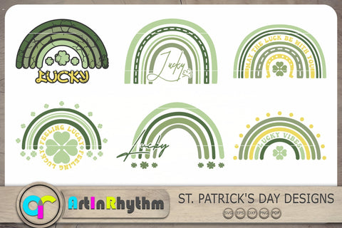 St. Patrick's Day Rainbow SVG Bundle, St. Patrick's Day SVG, Shamrock Svg Bundle SVG Artinrhythm shop 