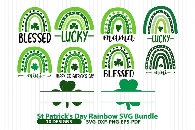 St Patrick's Day Rainbow SVG Bundle SVG shah alam 