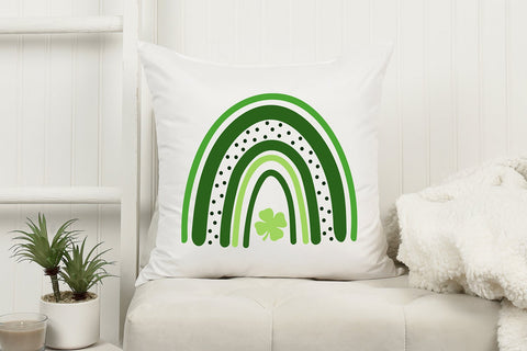 St. Patrick's Day Rainbow with Clover SVG SVG B Renee Design 