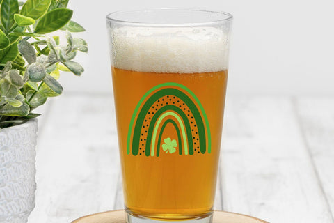 St. Patrick's Day Rainbow with Clover SVG SVG B Renee Design 