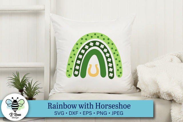 St. Patrick's Day Rainbow with Horseshoe SVG SVG B Renee Design 