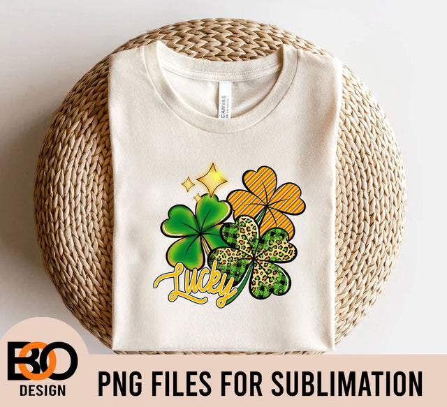 St. Patrick's Day Shamrock Png, St Patricks Day Png Sublimation Design, Clover Png, Love Lucky Png, Leopard , Shamrock png, Design Downloads Sublimation BOO-design 