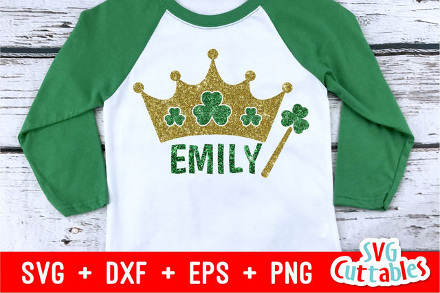 St. Patrick's Day Shamrock Princess SVG Svg Cuttables 