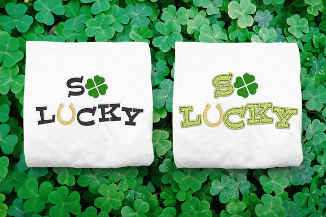 St. Patrick's Day So Lucky Embroidery and Raggy Applique Duo Embroidery/Applique DESIGNS Designed by Geeks 