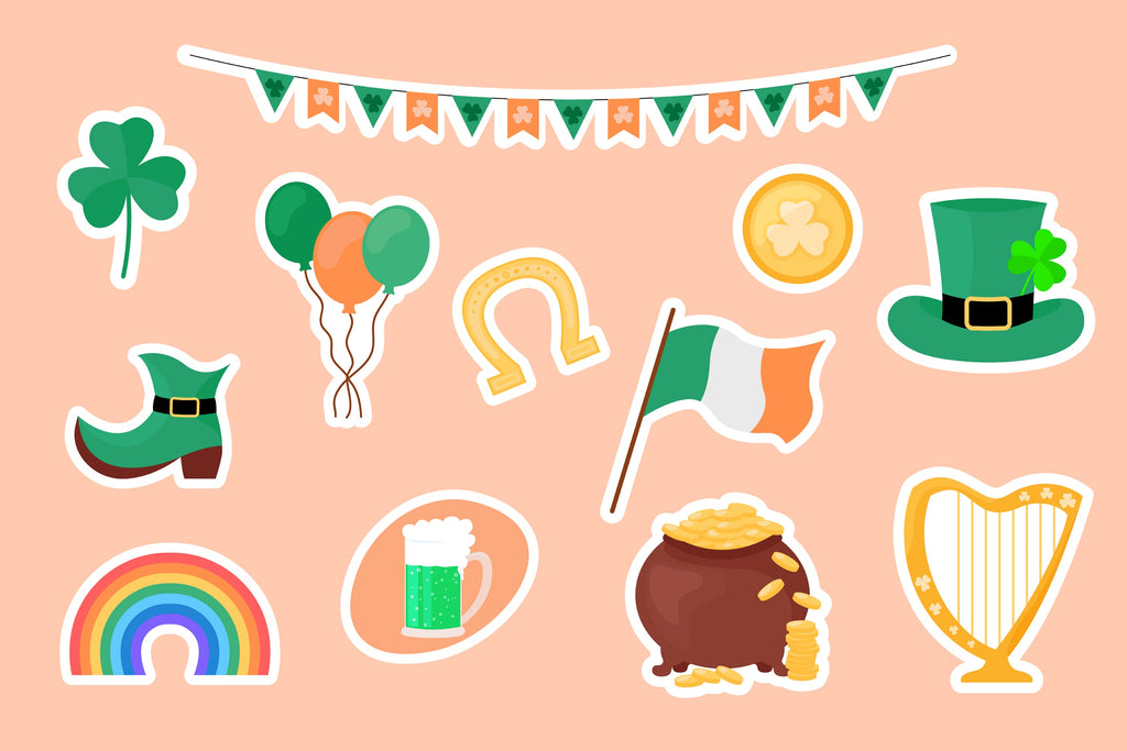 St Patrick's Day Stickers | Printable PNG Clipart - So Fontsy