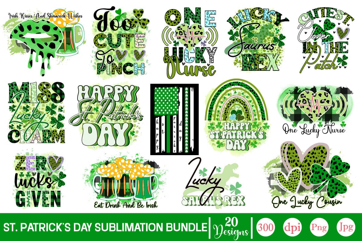 Set st patricks day quotes eat drink Royalty Free Vector