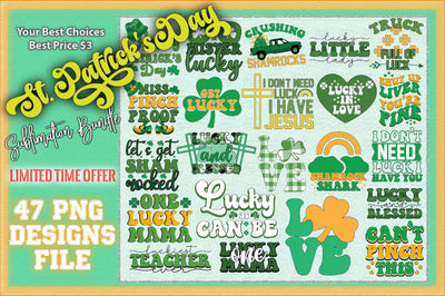 St. Patrick's Day Sublimation Bundle Sublimation Creativeart88 