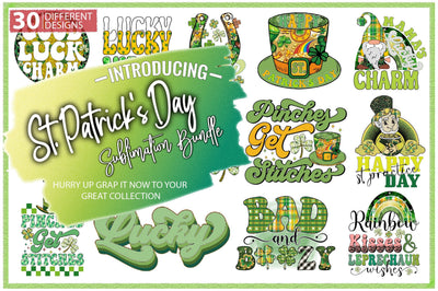St. Patrick's Day Sublimation Bundle Sublimation Creativeart88 