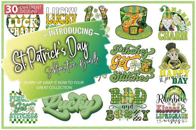 St. Patrick's Day Sublimation Bundle Sublimation Creativeart88 