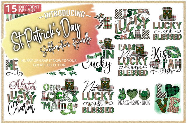 St. Patrick's Day Sublimation Bundle Sublimation Creativeart88 