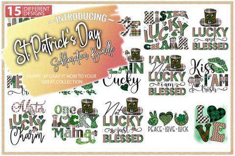 St. Patrick's Day Sublimation Bundle Sublimation Creativeart88 