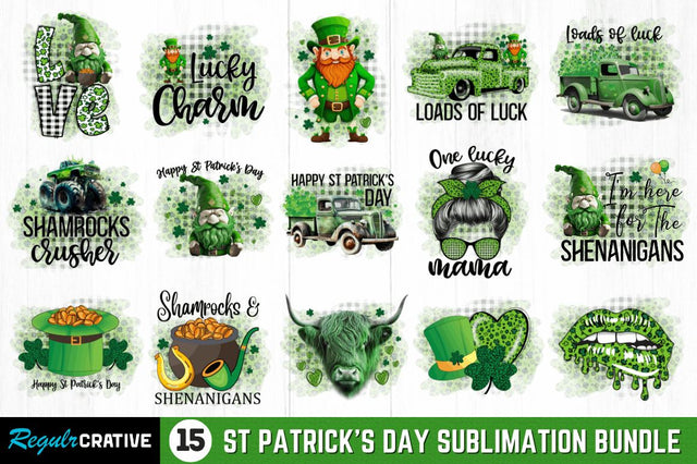 St Patrick's Day sublimation bundle Sublimation Regulrcrative 