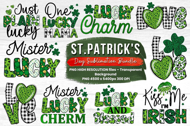 St. Patrick’s day Sublimation Bundle Sublimation Regulrcrative 