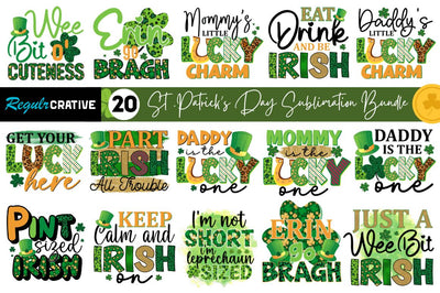 St. Patrick's Day Sublimation Bundle Sublimation Regulrcrative 