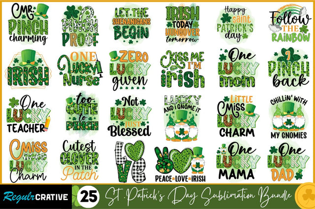 St Patrick's Day Sublimation Bundle Sublimation Regulrcrative 