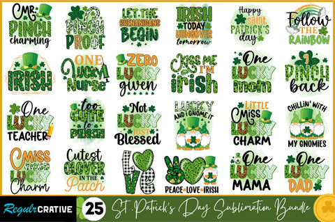 St Patrick's Day Sublimation Bundle Sublimation Regulrcrative 