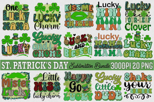 St Patrick's Day Sublimation Bundle Sublimation SVGArt 