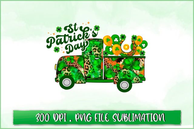 St. Patrick's Day Sublimation With Car PNG SVG Shetara Begum 