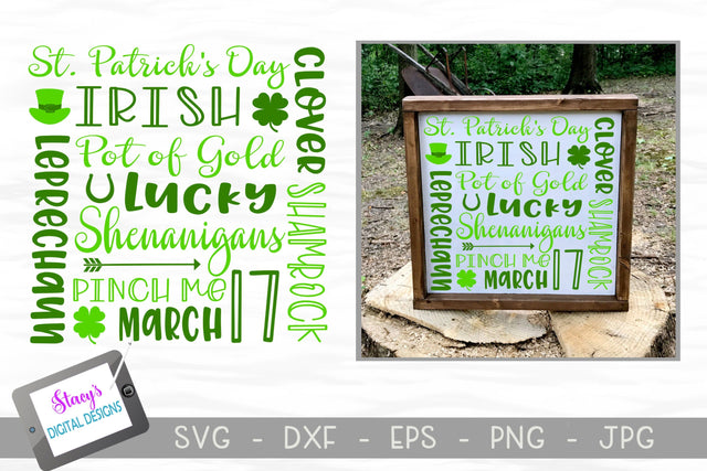St. Patrick's Day Subway Art SVG SVG Stacy's Digital Designs 