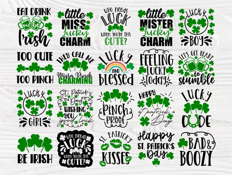 St Patrick's Day SVG Bundle | 50 Shirt Designs | Cricut and Silhouette Files | Irish Svg | Lucky Svg | St Patricks Day Svg | Shamrock Svg SVG TonisArtStudio 