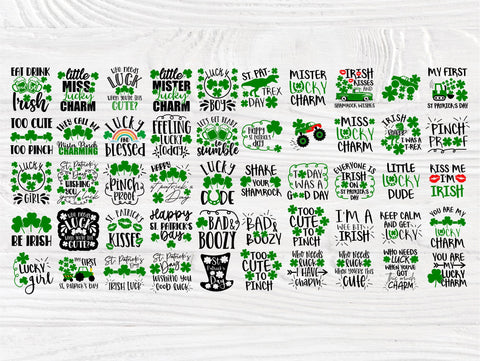 St Patrick's Day SVG Bundle | 50 Shirt Designs | Cricut and Silhouette Files | Irish Svg | Lucky Svg | St Patricks Day Svg | Shamrock Svg SVG TonisArtStudio 