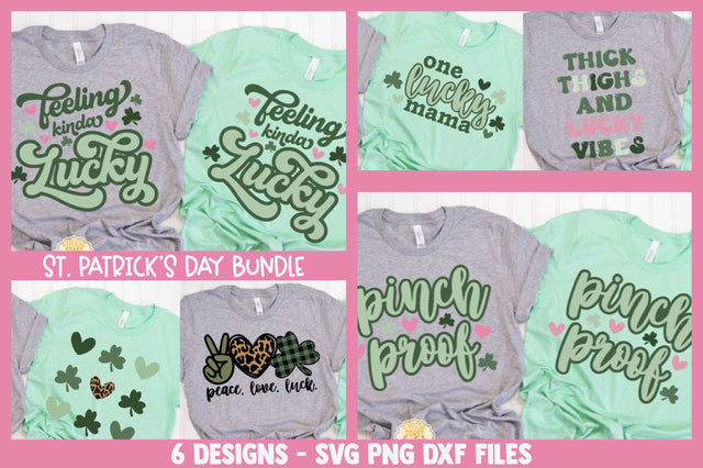 St Patrick's Day SVG Bundle | 6 Lucky Quotes for Shirts SVG Cheese Toast Digitals 