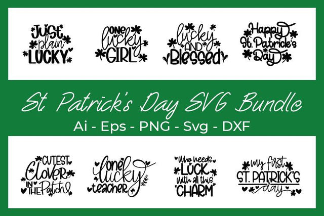 St Patrick's Day SVG Bundle, 8 St Patrick's SVG Cut Files SVG Masyafi Studio 