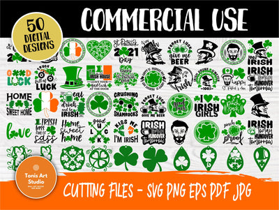 St Patricks Day SVG Bundle, Clover, Shamrock Cut Files, Lucky Charm, Svg Bundle, Shirt Designs, Cricut, Silhouette, St. Patrick's Day Png SVG TonisArtStudio 