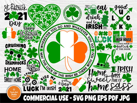 St Patricks Day SVG Bundle, Clover Svg, Irish Svg SVG TonisArtStudio 