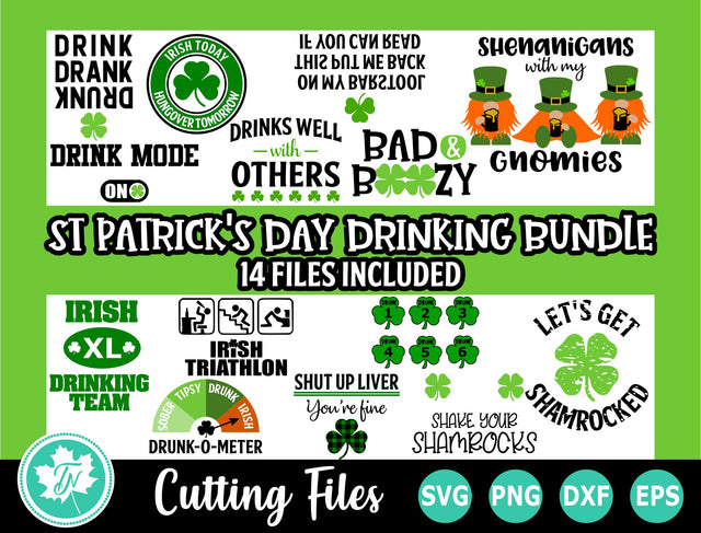 St Patricks Day SVG Bundle | Drinking SVG Bundle SVG TrueNorthImagesCA 
