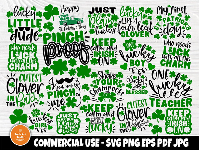 St Patricks Day SVG Bundle, Funny Svg Quotes SVG TonisArtStudio 