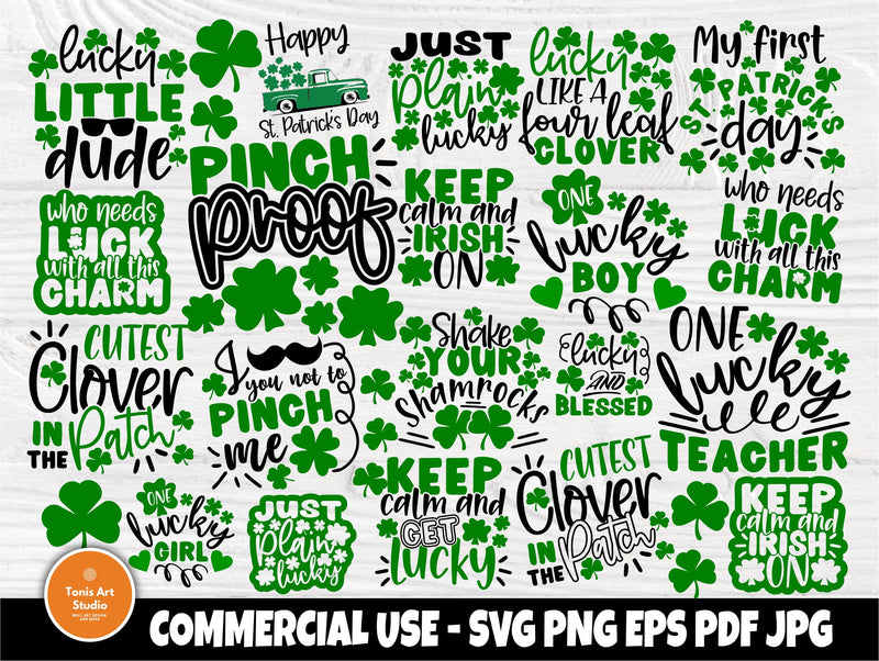 St Patricks Day SVG Bundle, Funny Svg Quotes SVG TonisArtStudio 