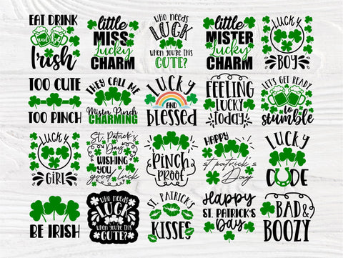 St Patrick's Day SVG Bundle | Irish Svg | Lucky Svg | St paddy day Svg | St Patrick's Designs | Shamrock Svg | Cricut and Silhouette Files SVG TonisArtStudio 