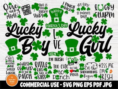 St Patrick's Day SVG Bundle | St Patrick's Cut Files for Cricut and Silhouette | Patrick's Shirt Designs | Funny Sayings for Boys and Girls SVG TonisArtStudio 