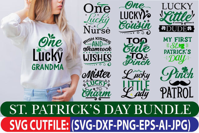 St. Patrick's Day SVG Bundle, St Patrick's Day Quotes, Gnome SVG, Rainbow svg, Lucky SVG, St Patricks Day Rainbow, Shamrock,Cut File Cricut SVG Blessedprint 