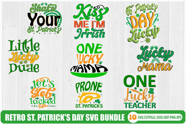 St. Patrick's Day SVG Bundle, St Patrick's Day Quotes, Gnome SVG, Rainbow svg, Lucky SVG, St Patricks Day Rainbow, Shamrock,Cut File Cricut SVG Blessedprint 
