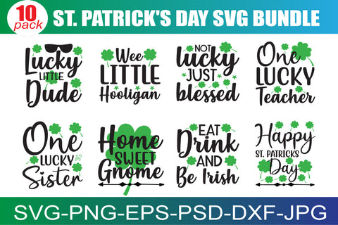 St. Patrick's Day SVG Bundle, St Patrick's Day Quotes, Gnome SVG, Rainbow svg, Lucky SVG, St Patricks Day Rainbow, Shamrock,Cut File Cricut SVG buydesign 