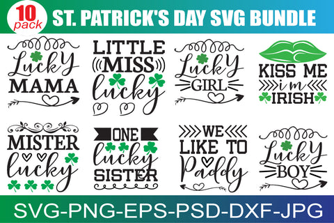 St. Patrick's Day SVG Bundle, St Patrick's Day Quotes, Gnome SVG, Rainbow svg, Lucky SVG, St Patricks Day Rainbow, Shamrock,Cut File Cricut SVG buydesign 