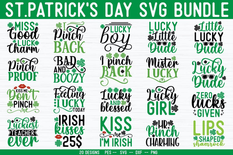 St. Patrick's day SVG Bundle SVG akazaddesign 